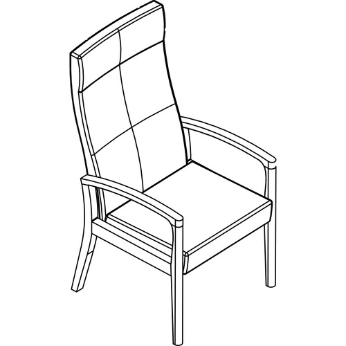 Groupe Lacasse  Chair, High-Back, Patient, 24"Wx27"Lx47"H, White