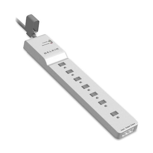 Home/office Surge Protector, 7 Outlets, 12 Ft Cord, 2160 Joules, White