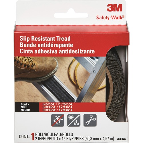 3M  Safety Walk Step/Ladder Tread Tape, 2"x180", Black