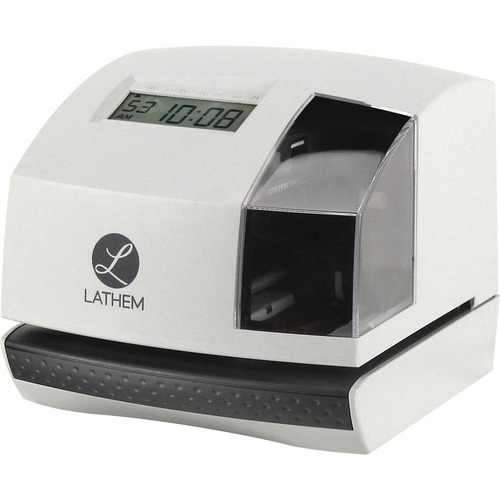 100E TIME CLOCK AND STAMP, WHITE