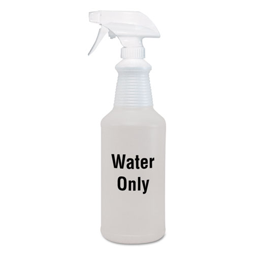 Water Only Spray Bottle, Clear, 32 Oz, 12/carton