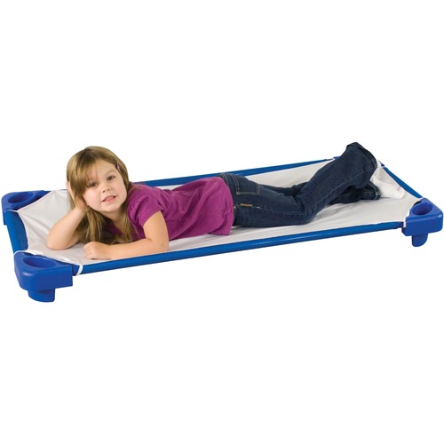 Early Childhood Resources ECR4Kids  Traditional Standard Cots w/Sheets, 23"x5"x52", 6/CT, BE