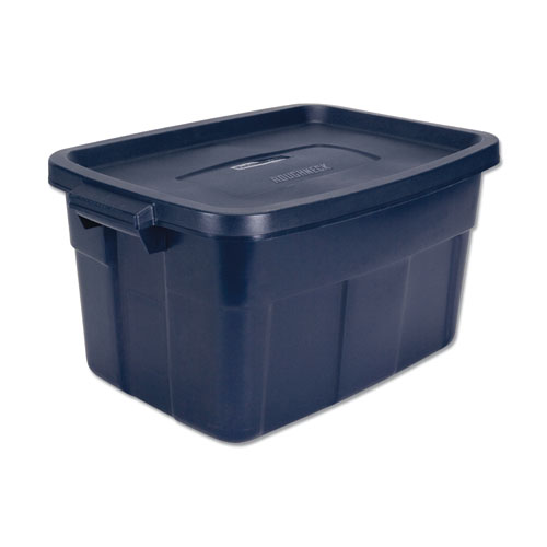 ROUGHNECK STORAGE BOX, 14 GAL, 15.88" X 23.88" X 12.25", DARK INDIGO METALLIC