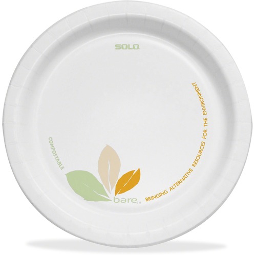 Solo Cup Company  Paper Plates, 8-1/2", 250/CT, White
