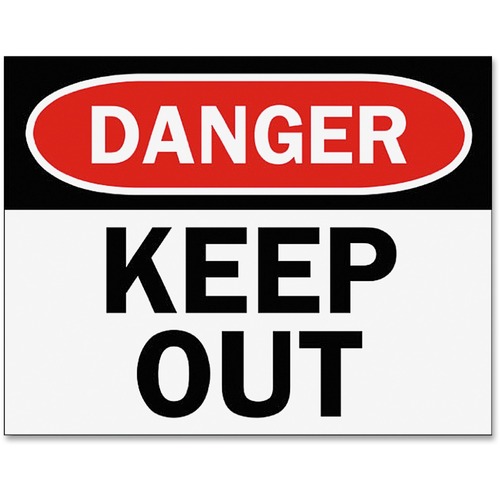 Tarifold, Inc.  Safety Sign Inserts-Danger keep Out, 6/PK, Red/Black