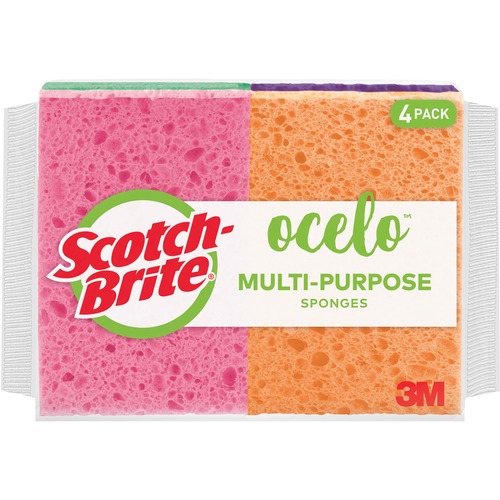 3M  Sponges, Antimicrobial, 4-5/8"x5-3/4", 40/CT, Assorted