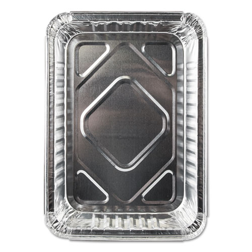 ALUMINUM CLOSEABLE CONTAINERS, 1.5 LB OBLONG, 8.69 X 6.13 X 1.56, SILVER, 500/CARTON