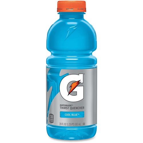 Quaker Foods  Gatorade, Cool Blue Raspberry, 20oz, 24/CT, Baltic Blue