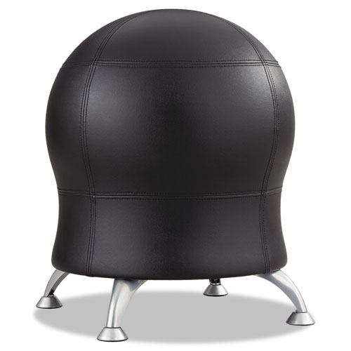 ZENERGY BALL CHAIR, BLACK SEAT/BLACK BACK, SILVER BASE