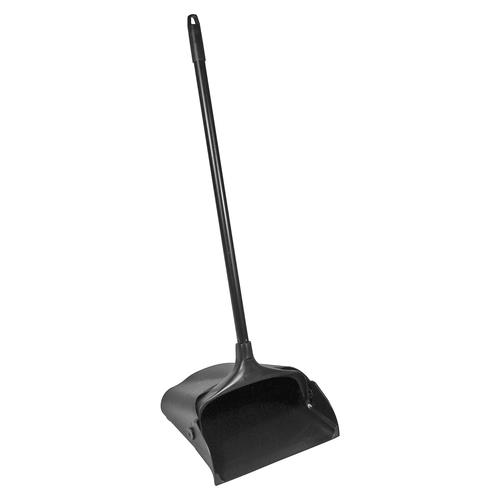 Rubbermaid Commercial Products  Upright Dust Pan,w/Rear Wheels,11-5/16"x37",6/CT,Black