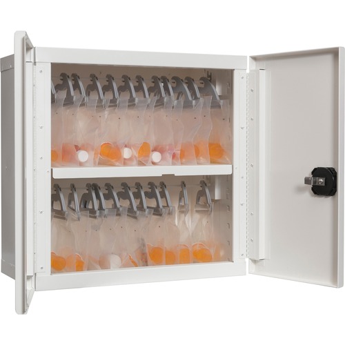 MEDICAL STORAGE CABINET WITH ELECTRONIC LOCK, 24W X 14D X 24H, WHITE