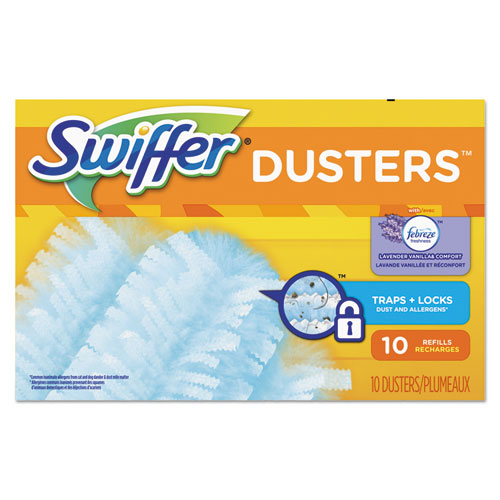 Refill Dusters, Dust Lock Fiber, Light Blue, Lavender Vanilla Scent, 10/box