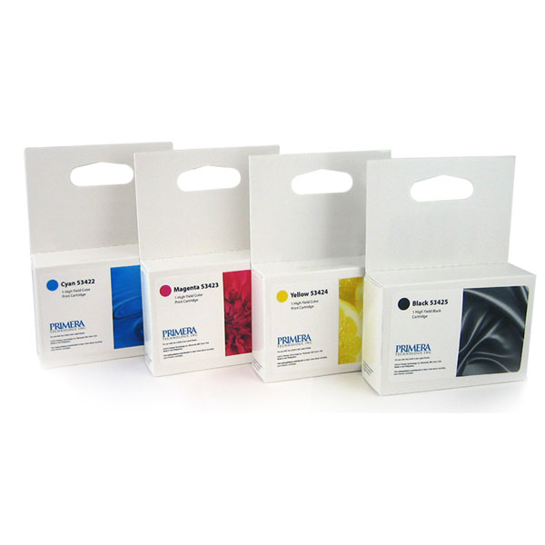 Primera 53428 Black, Cyan, Magenta, Yellow OEM High Yield Ink Cartrdiges (Multipack)