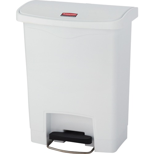 Rubbermaid Commercial Products  Waste Bin,Step-on Front,8 Gal,10-1/2"x16-7/10"x21-1/10",WE