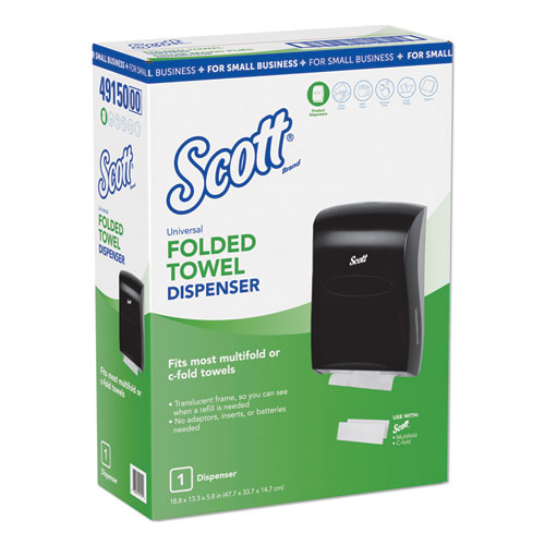 CONTROL SLIMFOLD TOWEL DISPENSER, 13.3 X 5.9 X 18.9, BLACK