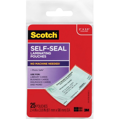 POUCH,LAMINATE,BSNCRD,25PK