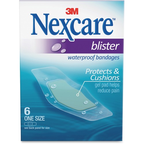 3M  Nexcare Blister Bandages, Waterproof, 6/BX, Clear