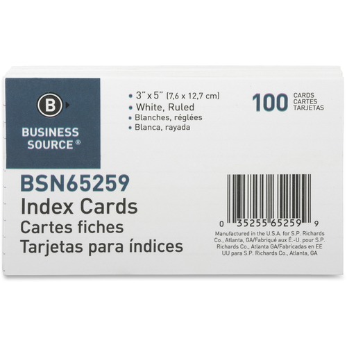 CARD,INDEX,RULED,3X5,WE