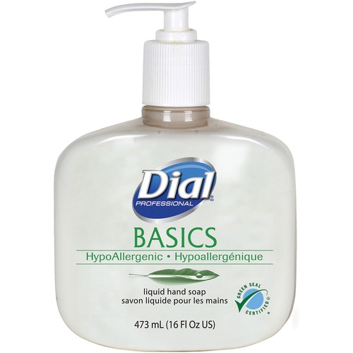 Dial Corporation  Hand Soap, Liquid, Hypoallergenic, 16 fl oz, 12/CT, Multi