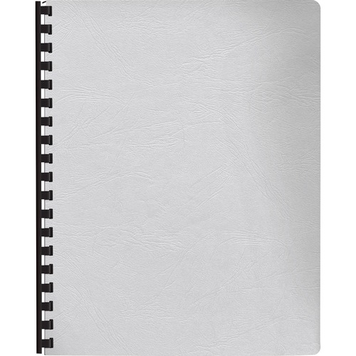 Classic Grain Texture Binding System Covers, 11-1/4 X 8-3/4, White, 200/pack