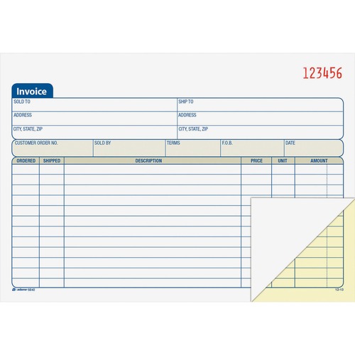 BOOK,INVOICE,CARBONLESS