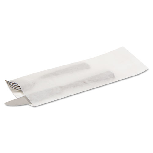 SILVERWARE BAGS, 2.25" X 10", WHITE, 2,000/CARTON