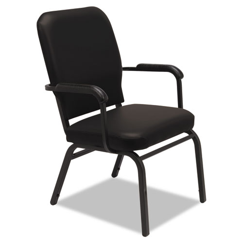 CHAIR,STK,VNYL,ARM,2CT,BK