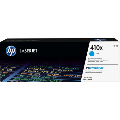 Hewlett-Packard  Toner Cartridge, HP 410X, 5000 Page Yield, Cyan