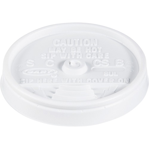 Sip Thru Lids, Fits 6-10oz Cups, White, 1000/carton