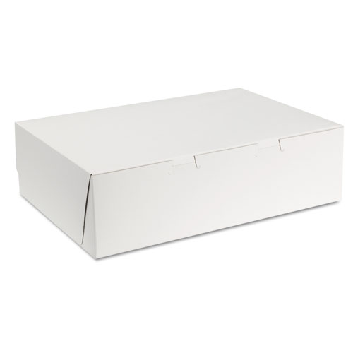 TUCK-TOP BAKERY BOXES, 14 X 10 X 4, WHITE, 100/CARTON