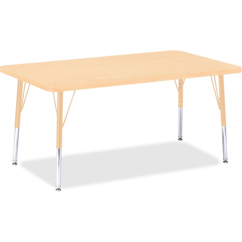 Jonti-Craft, Inc.  Activity Table, Rectangle, 15"-24"x30"x48", Maple