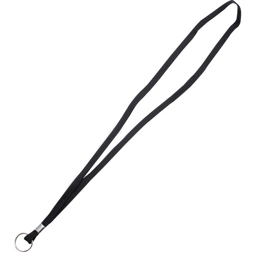 Deluxe Lanyards, Ring Style, 36" Long, Black, 24/box