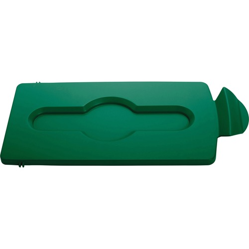 Rubbermaid Commercial Products  Lid Insert, Closed, f/Slim Jim Recycling Stations, Green