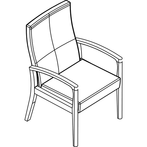 Groupe Lacasse  Chair, Mid-Back, Patient, 24"Wx25"Lx39"H, White