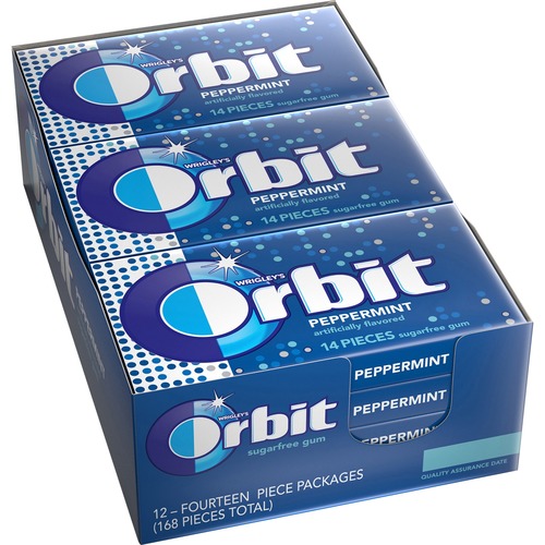 Mars, Inc  Orbit Gum, Sugar-free, 12 Packs/BX, Peppermint