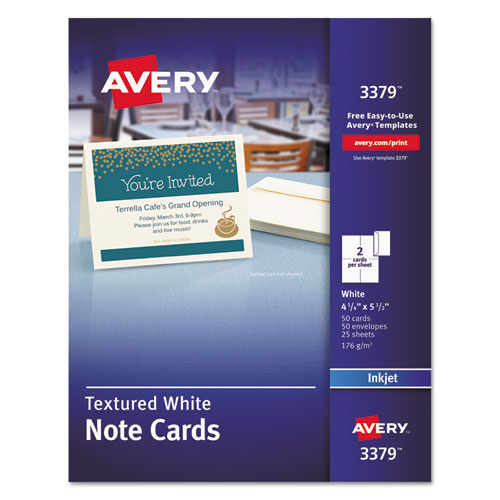 CARD,TEXTURED NOTE 50,WHT