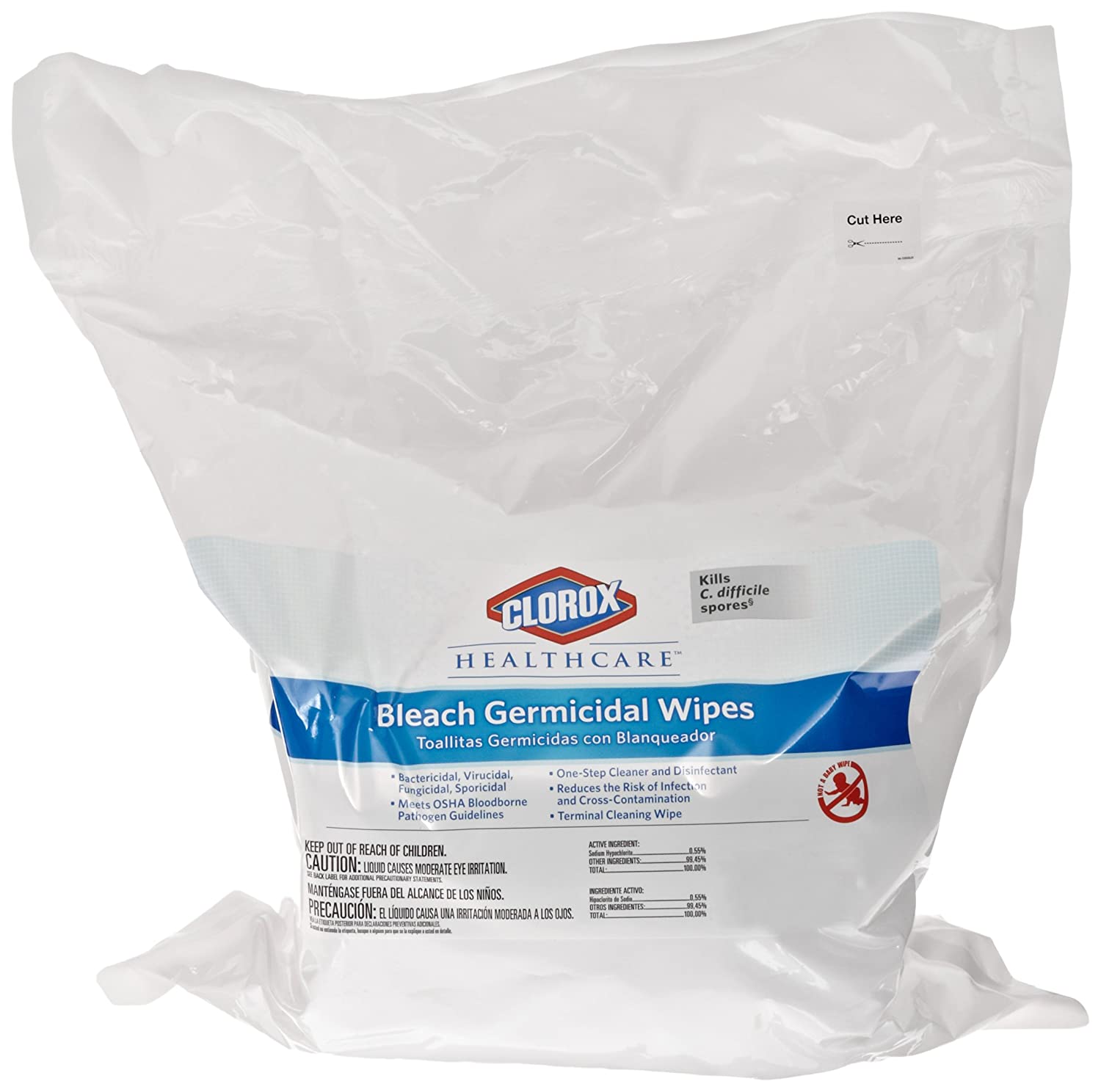 Clorox Healthcare Bleach Germicidal Wipes Refill