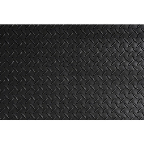 Industrial Deck Plate Anti-Fatigue Mat, Vinyl, 24 X 36, Black