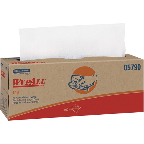 L40 Towels, Pop-Up Box, White, 16 2/5 X 9 4/5, 100/box, 9 Boxes/carton