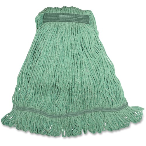 Genuine Joe  Med Bland Narrow Band Looped Mop, 12/CT, Green