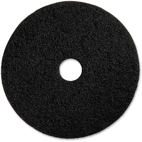 Genuine Joe  Floor Pads, f/Heavy-duty Stripping, 13", 5/CT, Black