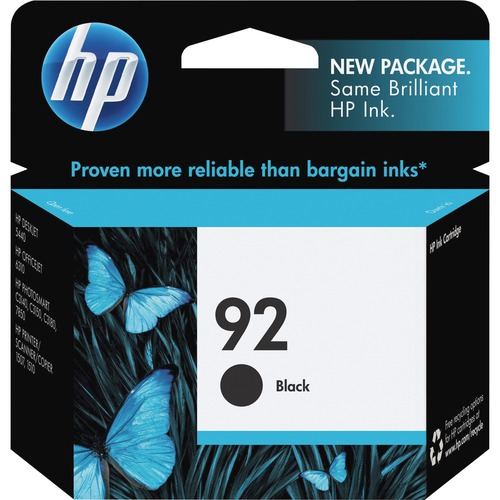 Hewlett-Packard  HP 92 Inkjet Cartridge, 220 Page Yield, Black