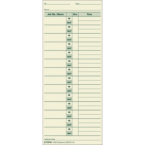 FORM,JOB CARD,3.5X8.5