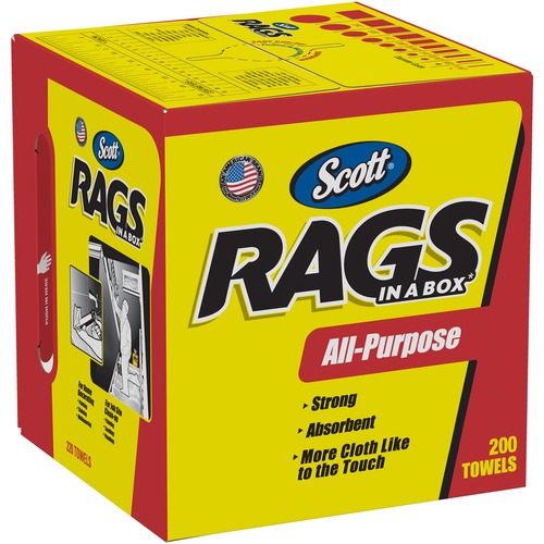 Rags In A Box, Pop-Up Box, 10 X 12, White, 200/box