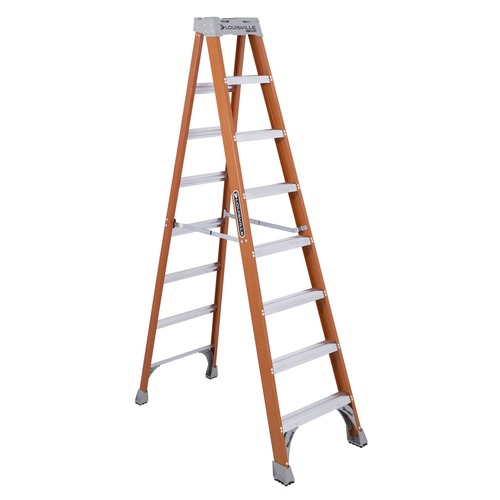 Louisville Ladders  Step Ladder, Fiberglass, 25-8/10"Wx5-4/5"Dx97-7/10"H, Multi