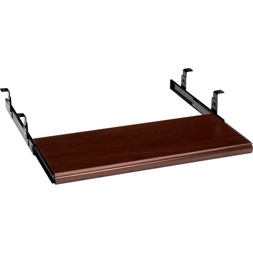 SLIDE-AWAY KEYBOARD PLATFORM, LAMINATE, 21.5W X 10D, MAHOGANY