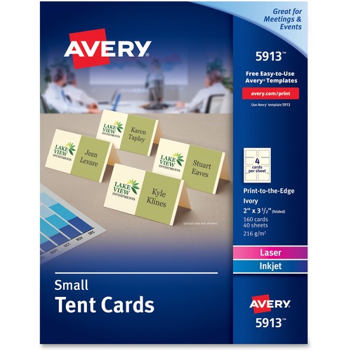 CARDS,TENT,EMB,4UP,160PK,IV