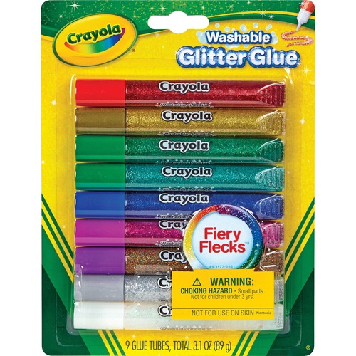 GLUE,GLITTER,WASHABLE,9CT