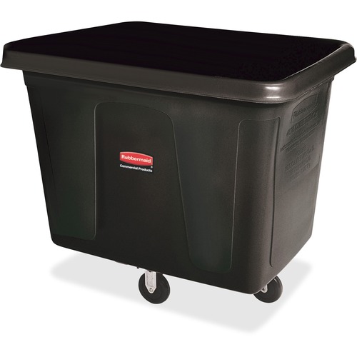 Rubbermaid Commercial Products  Cube Truck, 300lb Cap, Black, 39-1/4"x26-1/4"x29", Black