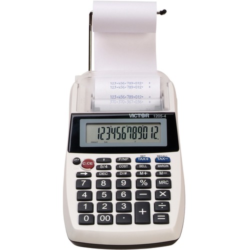 1205-4 Palm/desktop One-Color Printing Calculator, Black Print, 2 Lines/sec